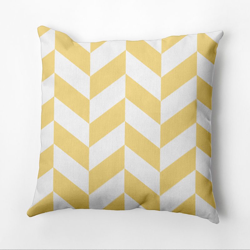 Housse et insert de coussin carré Subline, H 26 po x l 26 po, Jaune
