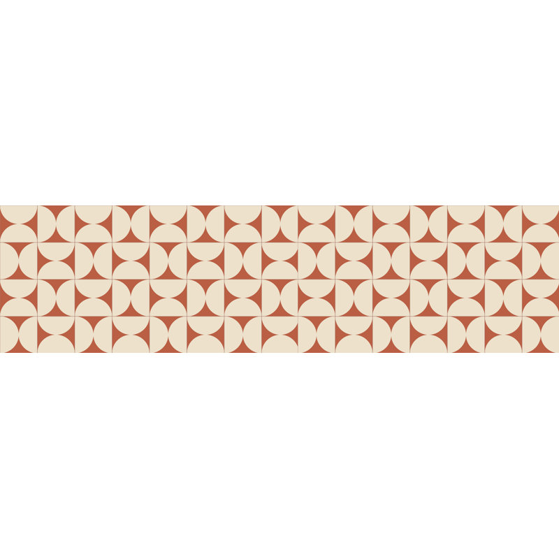 Arnold Vinyl Machine Printed Area Rug, Rectangle 2'2" x 8'2.4"