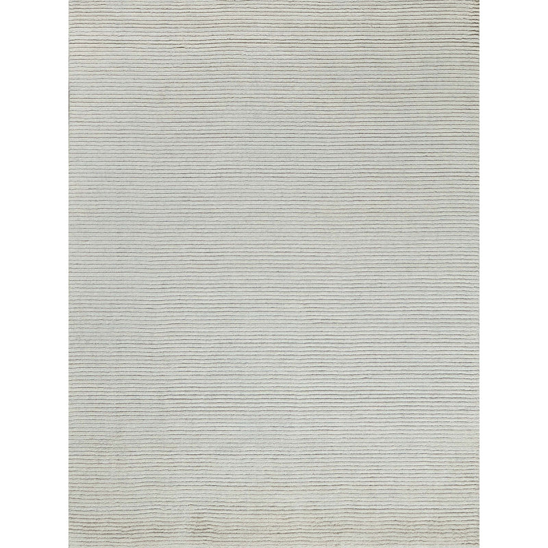 Kaza Wool Striped Area Rug in Ivory, Rectangle 8' x 10'