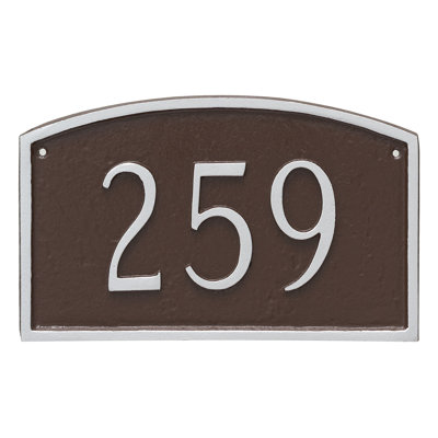 Plaque d'adresse murale 1 ligne Petite