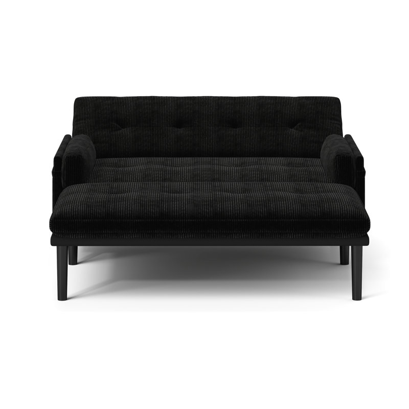 2 sièges avec fonction d'inclinaison et de confort, velours noir, structure en métal stable, fonction velours 2, coussins rembourrés de mousse, base pour espace de vie
