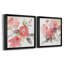 Coral Blush I - 2 pièces, peinture sur toile encadrée-253154734-253154735