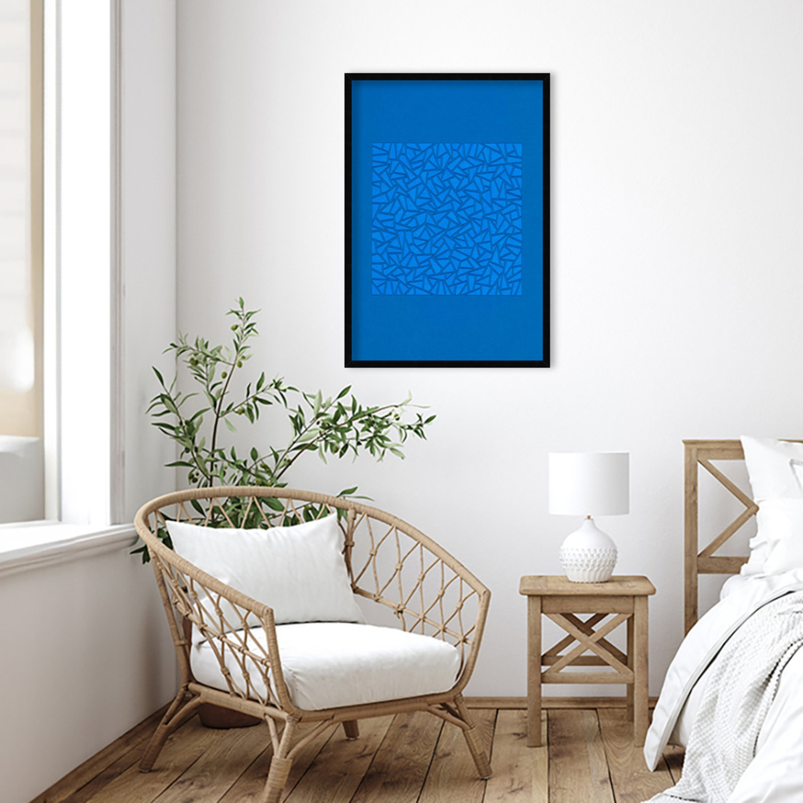 Blue World by Alex Dunn, Black, 13" H x 10" W