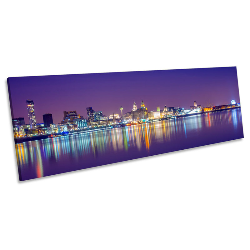 Liverpool Merseyside Skyline - Wrapped Canvas Panoramic Art Prints, 60.96cm H x 182.88cm W