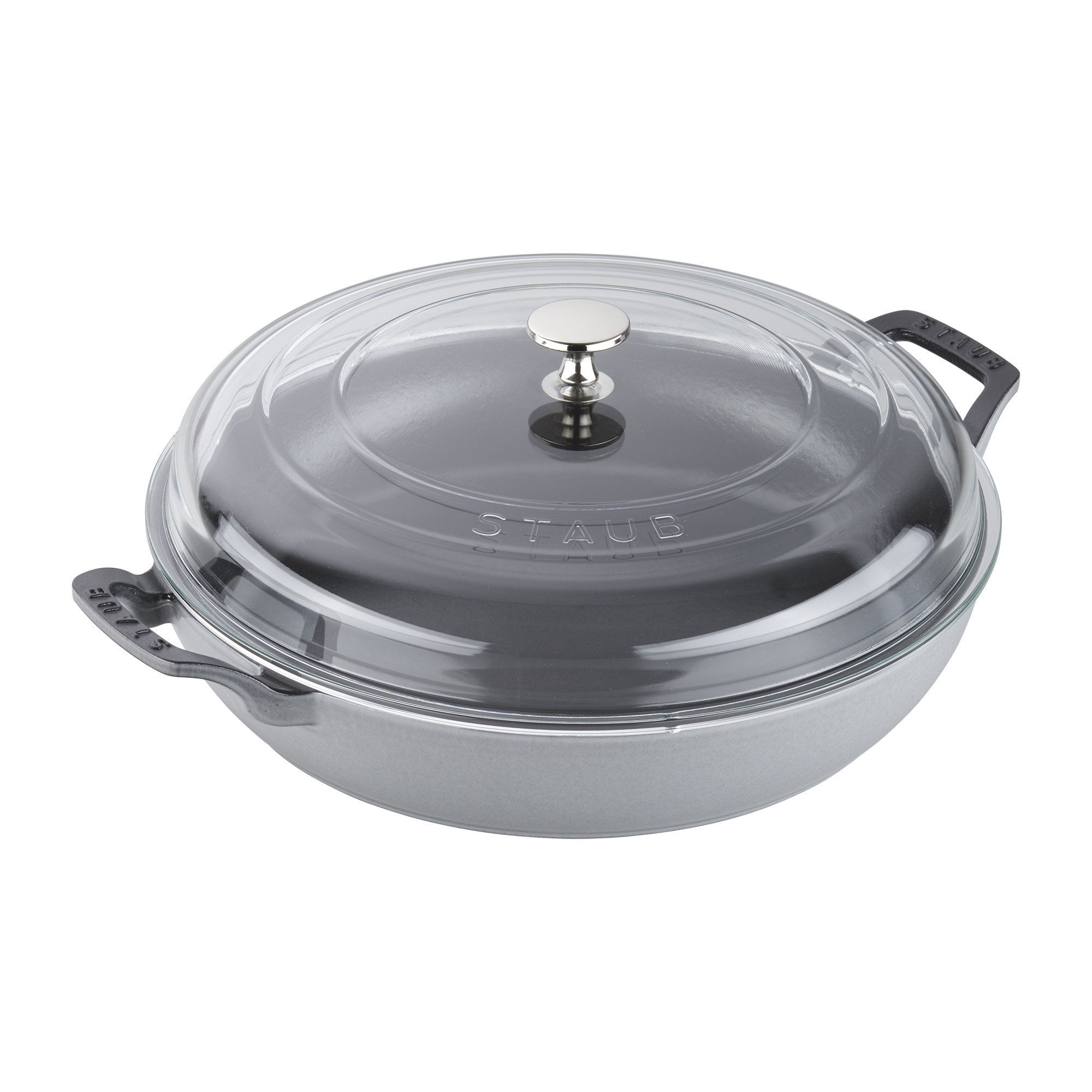 Braisers 3.5 L Cast Iron Round Heritage Braiser/Sauté Pan, Graphite Gray