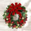 26" Holiday Wreath with Two UV Rated Boxwood Drop-Ins