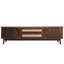 170cm TV Stand For TVs up to 75", Mid-Century Modern TV Cabinet With Rattan Drawers & Tambour Doors, Walnut Finish