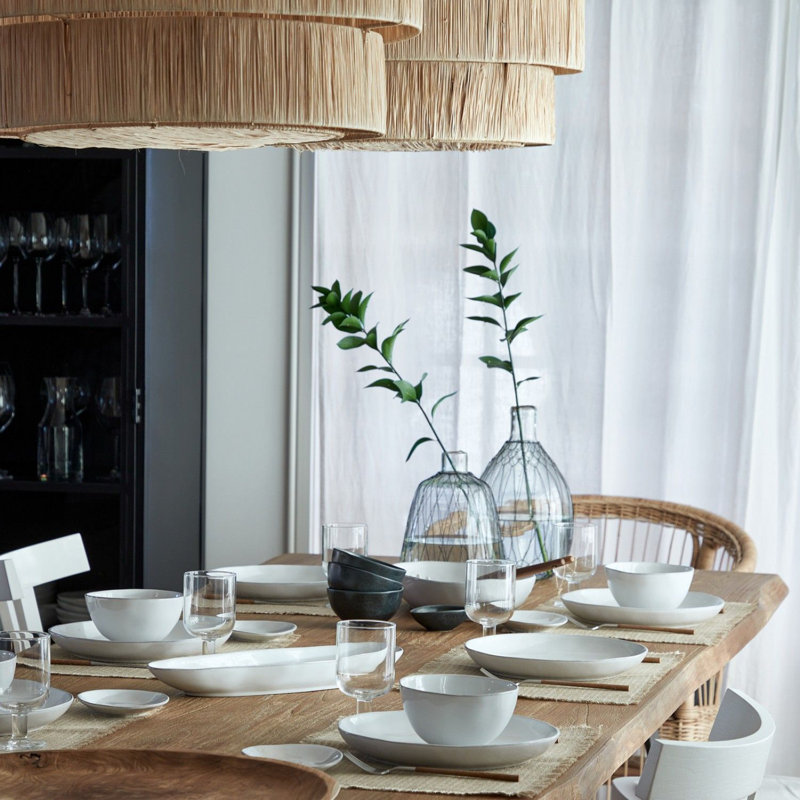 Plateau Livia, H 2 po x L 13 po x l 4,25 po, Blanc