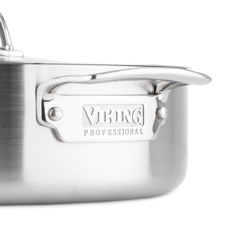 Viking Professional 5-Ply Stainless Steel Casserole Pan, 6.4 Quarts