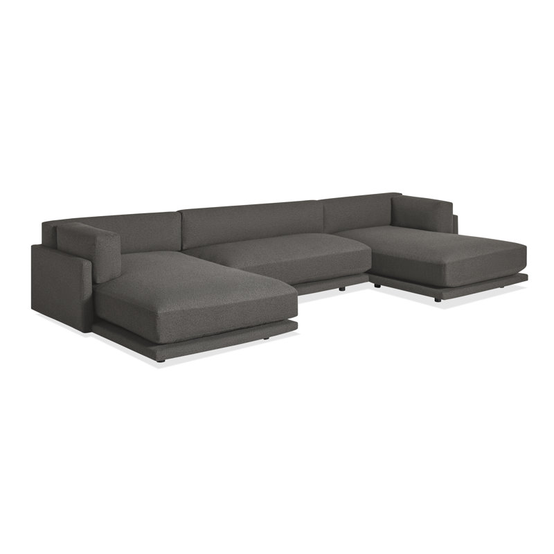Sunday U-Shaped Sectional, Kelso Charcoal 100% Polyester