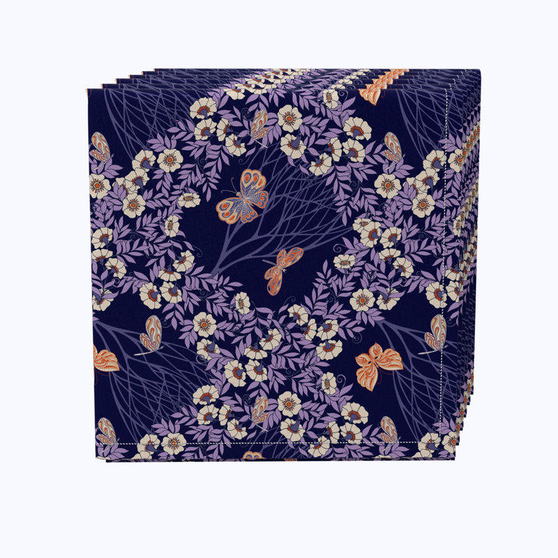 Osmany 100% Cotton Floral Square Napkin