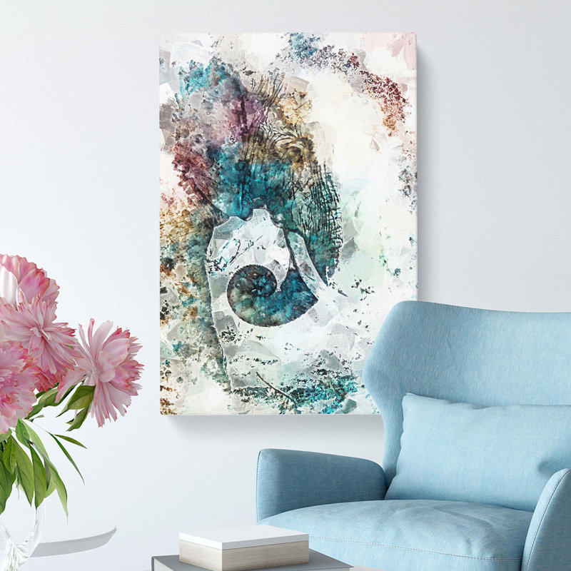 Elephant Profile in Abstract - Wrapped Canvas, 76cm H x 50cm W x 3cm D