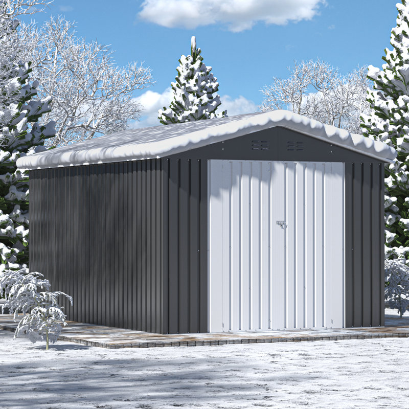 Remise de rangement en métal l 8 pi. X P 12 pi. Avec portes et évents verrouillables