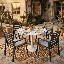 Table de salle à manger à piédestal Leisuremod Bello - 2 à 4 personnes, table d'extérieur intérieure en métal avec base tulipe-1148499690-1148499692