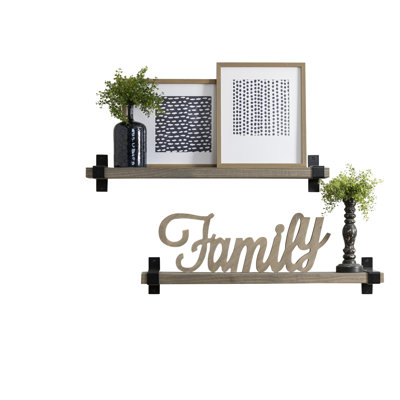 Abasi Solid Wood Floating Shelf