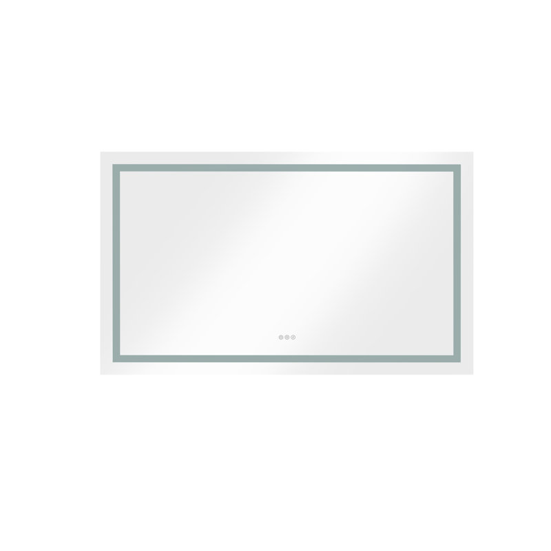 Miroir de salle de bain 72 "x 36" avec lumières à DEL, brouillard, intensité variable, fonction mémoire, mémoire de brouillard 3 couleurs, couleurs, meuble-lavabo