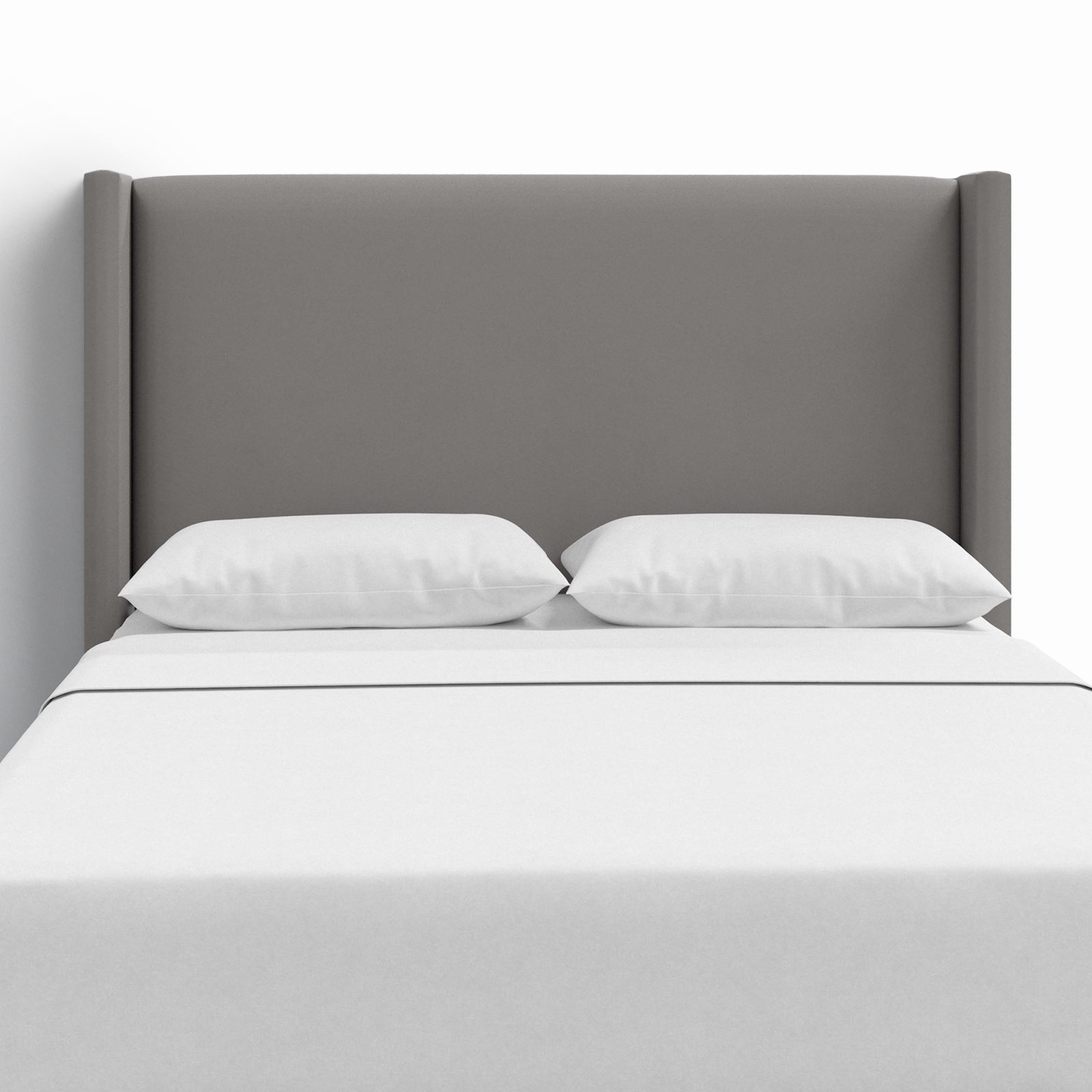 Hanson Upholstered Headboard, Twin, Classic Otter Performance Velvet