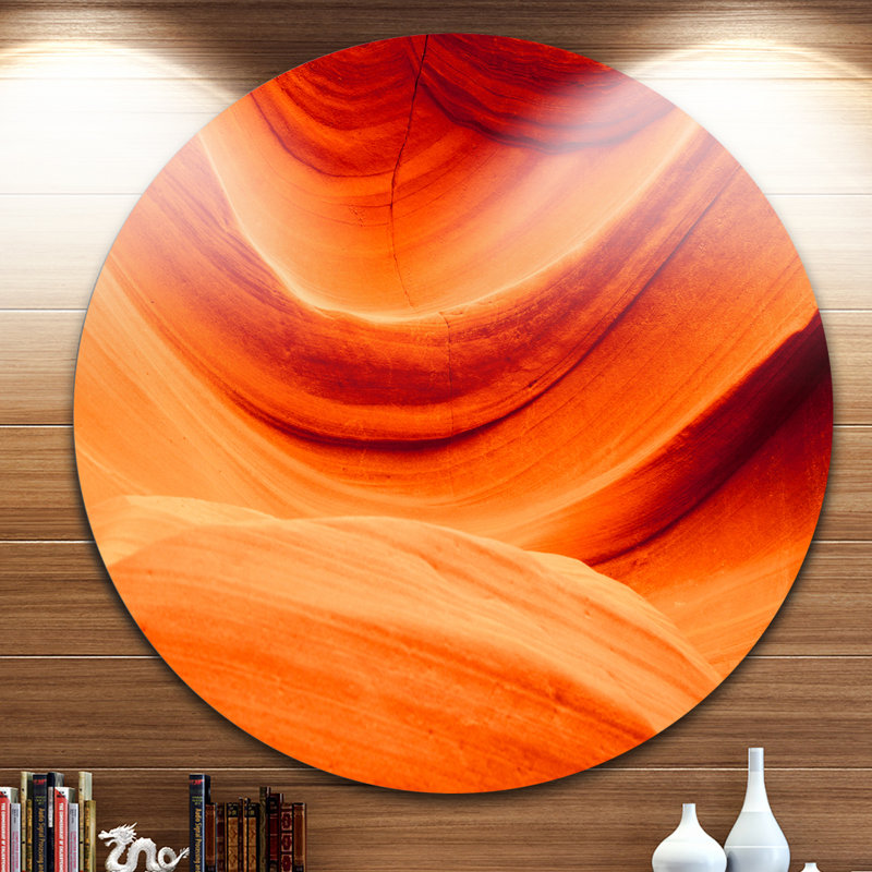 « antilope canyon orange wall », reproduction de photo sur métal, H 38 po x l 38 po x P 1 po