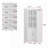 78.9'' H 5-Layer Corner Bookcase With Glass Doors