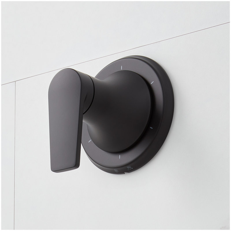 Berwyn Pressure Balance Shower System with Slide Bar and Hand Shower - Matte Black, Matte Black