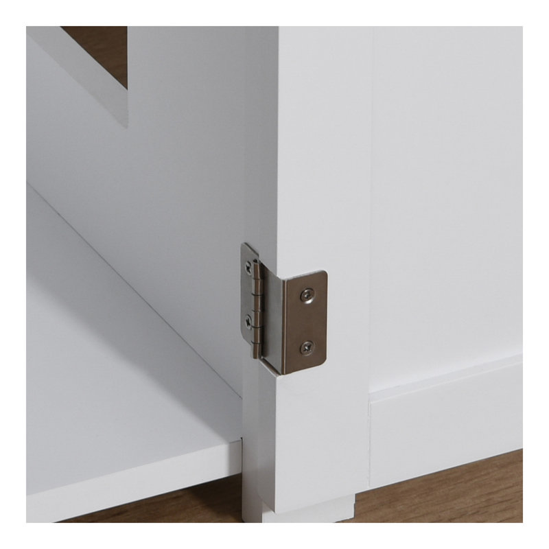 Meuble en bois pour litière pour chat avec cloison réglable, table de bout pour salle de bain pour chat avec tablette ouverte