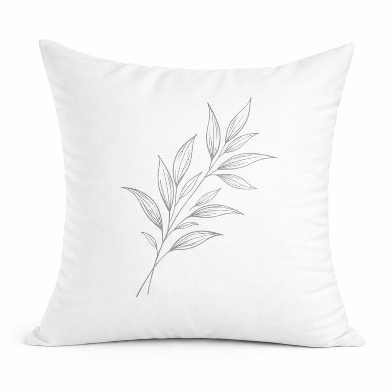 Indoor / Outdoor White Square Throw Cushion Cover