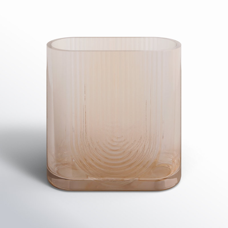 Brigida Handmade Glass Table Vase, 7" H x 7" W x 3" D