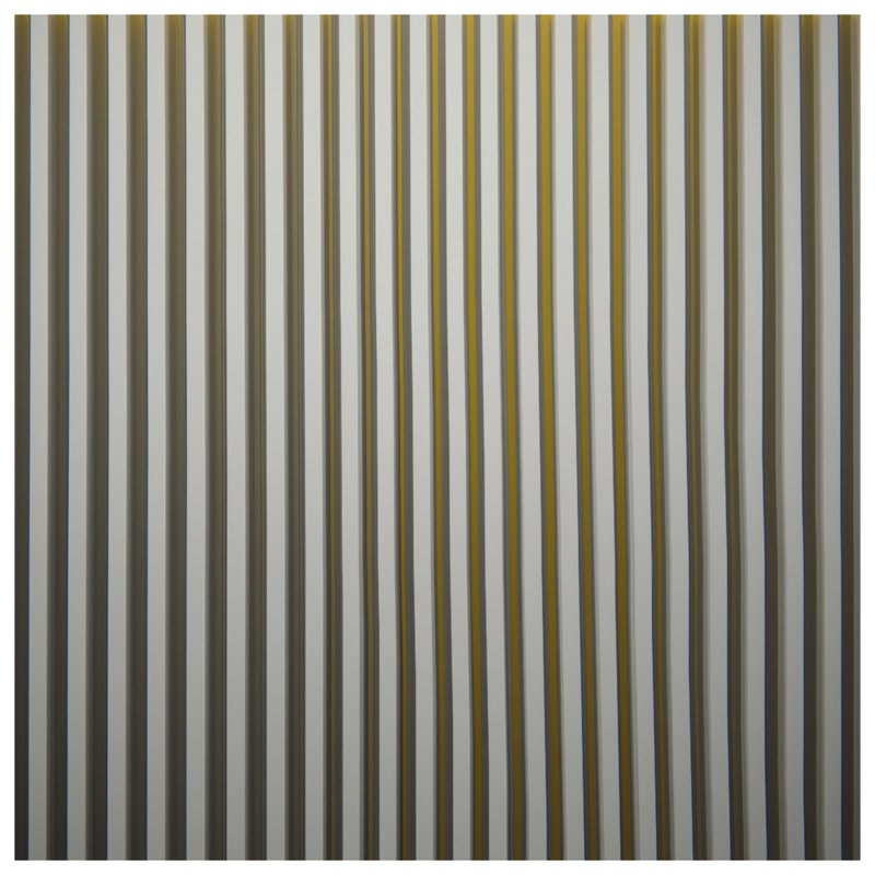 Tapis de bain vertical à rayures jaunes, 24in W x 17in L