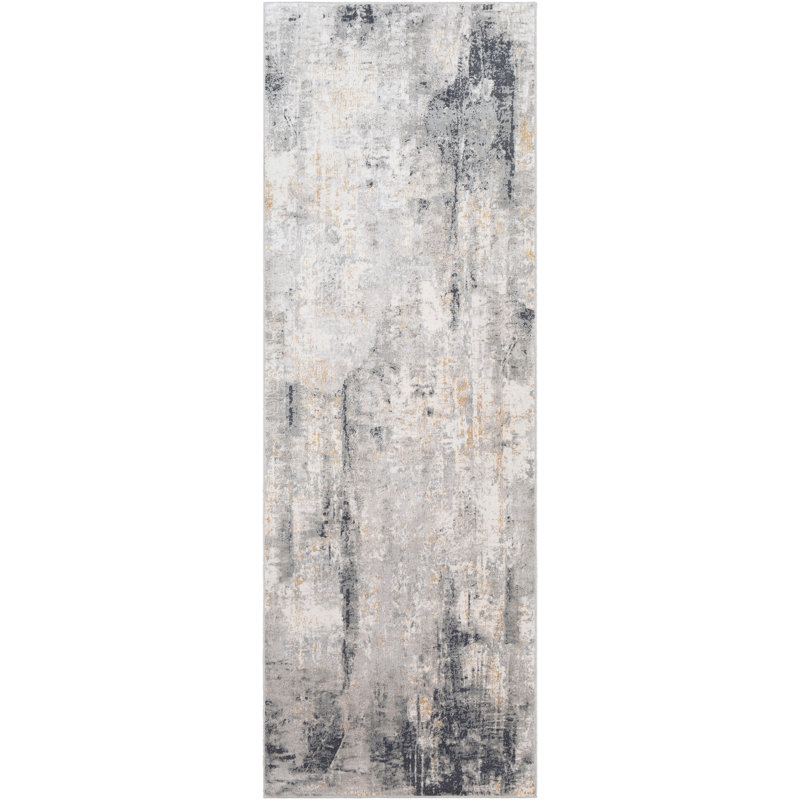 Anwen Viscose Abstract Indoor Rug, Runner 2'7" x 7'7"