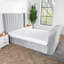 Grey Velvet Lined Ottoman Tv Bed With Hybrid Mattress -73466401