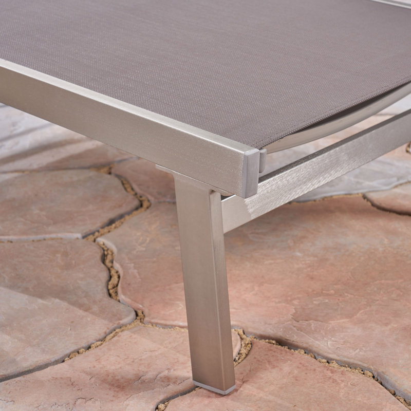 Outdoor Chaise Lounge, Gray