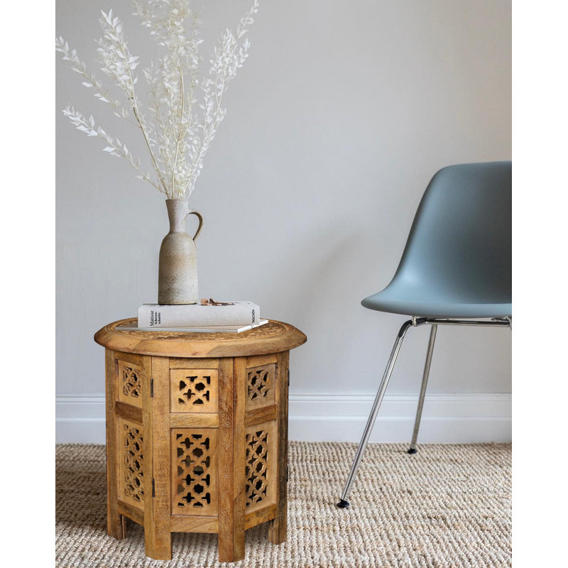Abbeyville Frame End Table, Natural, 38cm H x 38cm W x 38cm D