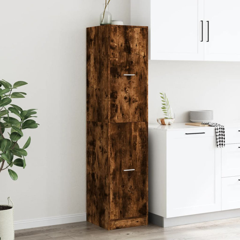 Roswita Bathroom Storage, Smoked oak