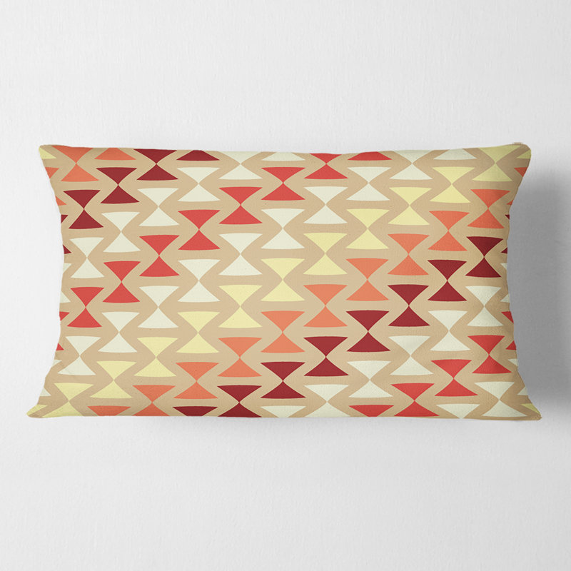 Triangular Retro Design IX - Mid-Century ModernPrinted Throw Pillow