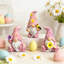 3 pièces gnome de Pâques résine résine articles de bureau décorations mignonnes pour les balcons ou les plantes en pot cadeau de Pâques printemps décoration ornements de bureau-129868701