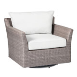Outdoor Club Glider Wicker Chair with Cushions