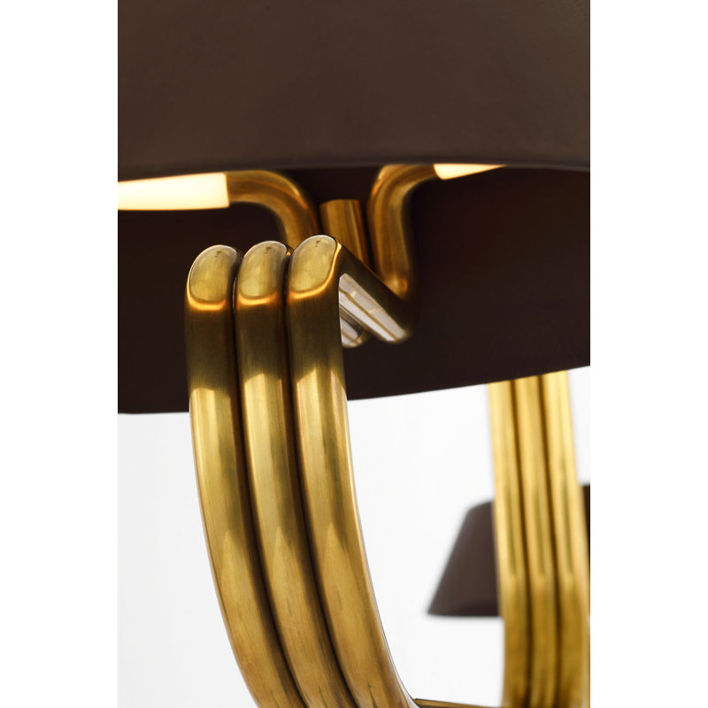 Hudson St. 64" Linear Chandelier, Carob, Natural Brass