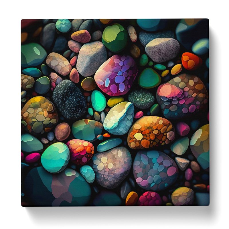 Pebbles Impressionism - Wrapped Canvas