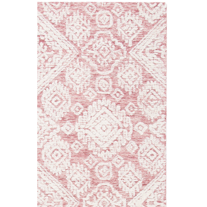 Tapis géométrique en laine et coton touffeté à la main Metro, Tapis de couloir 2 pi 3 po x 8 pi
