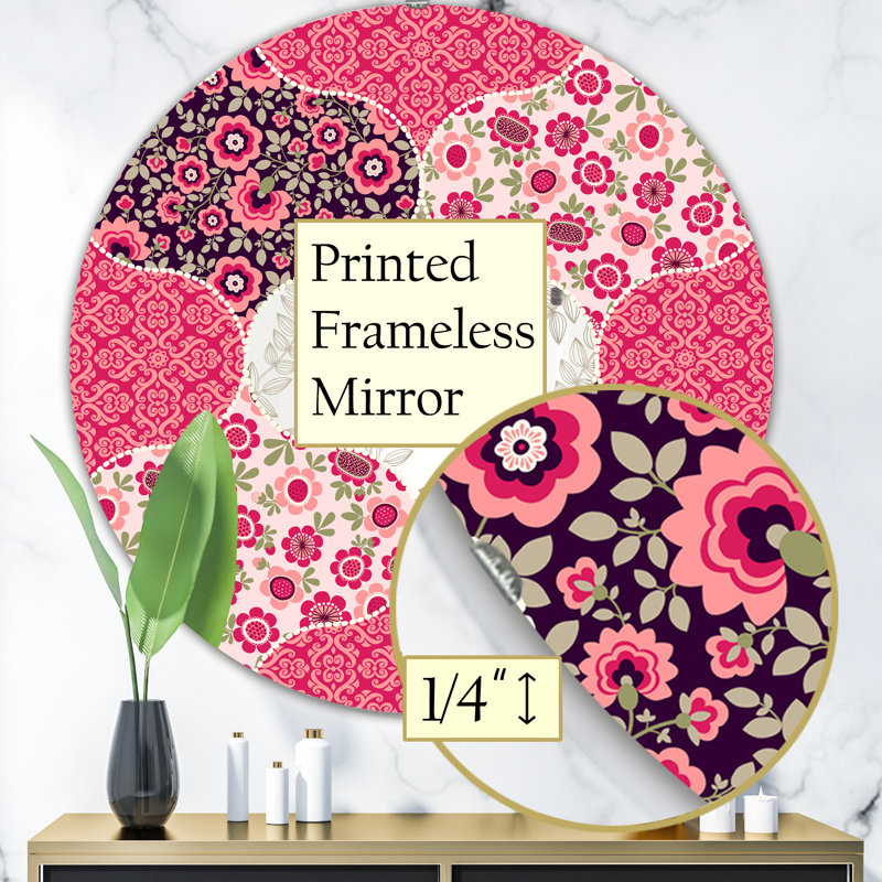 Miroir d'appoint Patchwork, H 23,6 po x l 23,6 po