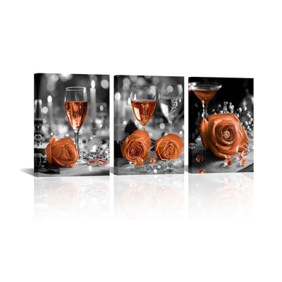 3 Piece Wrapped Canvas Wall Art