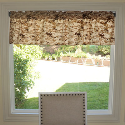 Kashis Cotton Blend Camouflage Tailored Window Pelmet