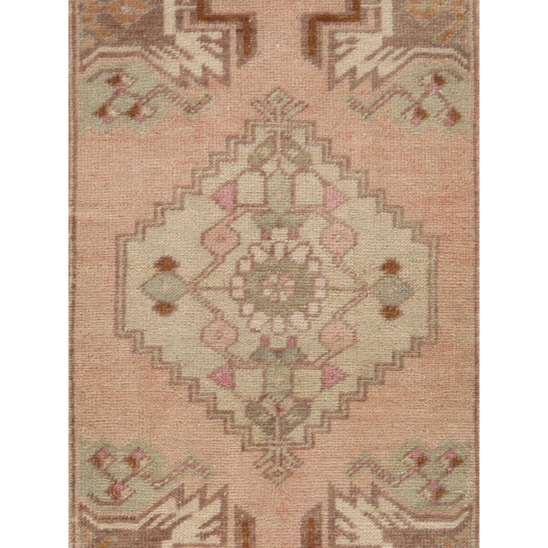 Vintage One-of-a-Kind Rectangle 1'9" X 3' Hand Knotted Area Rug