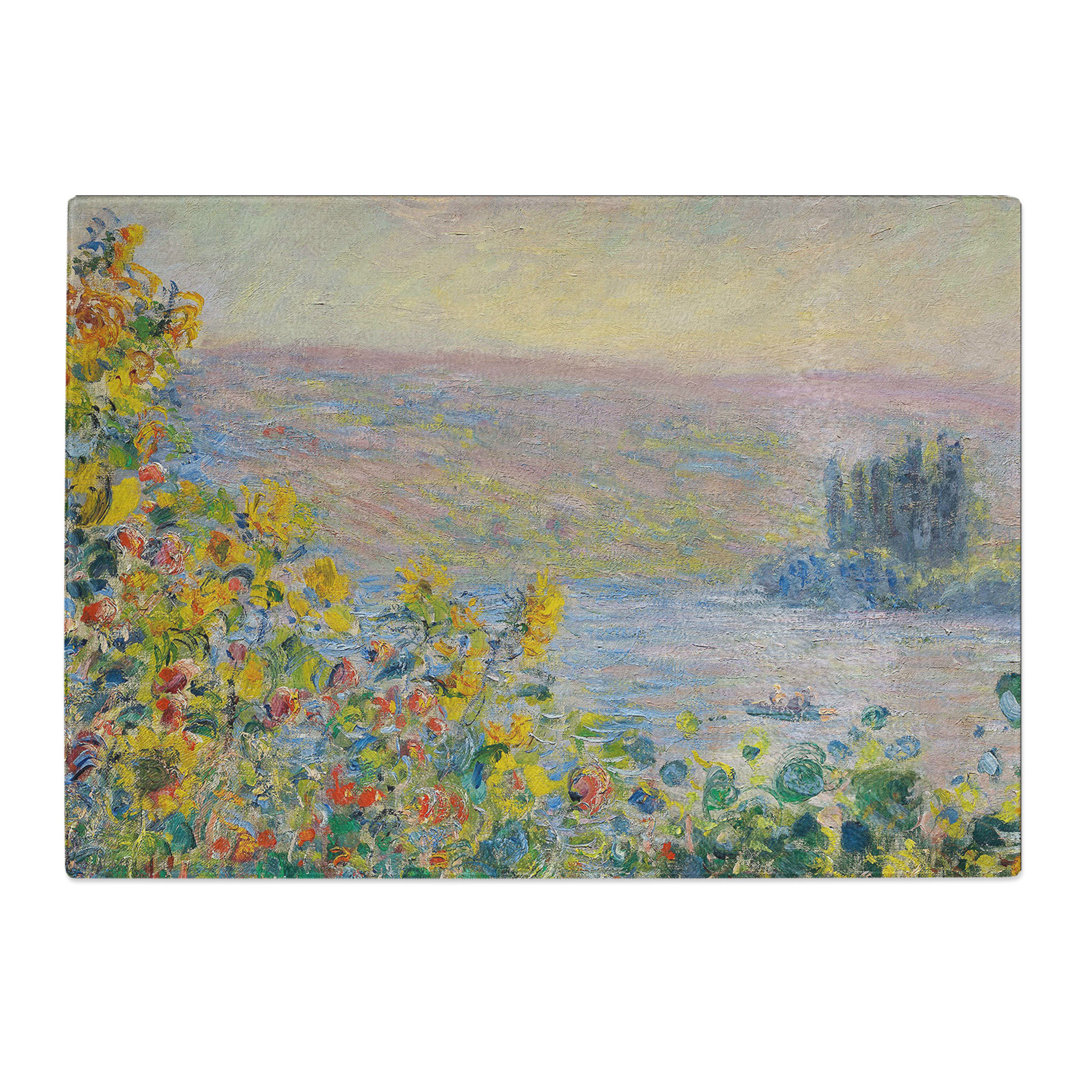 Flower Beds at Vetheuil by Claude Monet Chopping Board