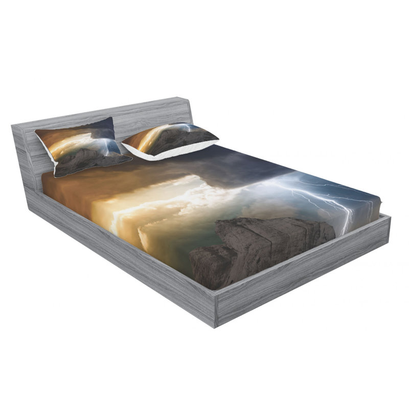 Microfiber Sheet Set, Queen Sheet Set with Fitted Sheet