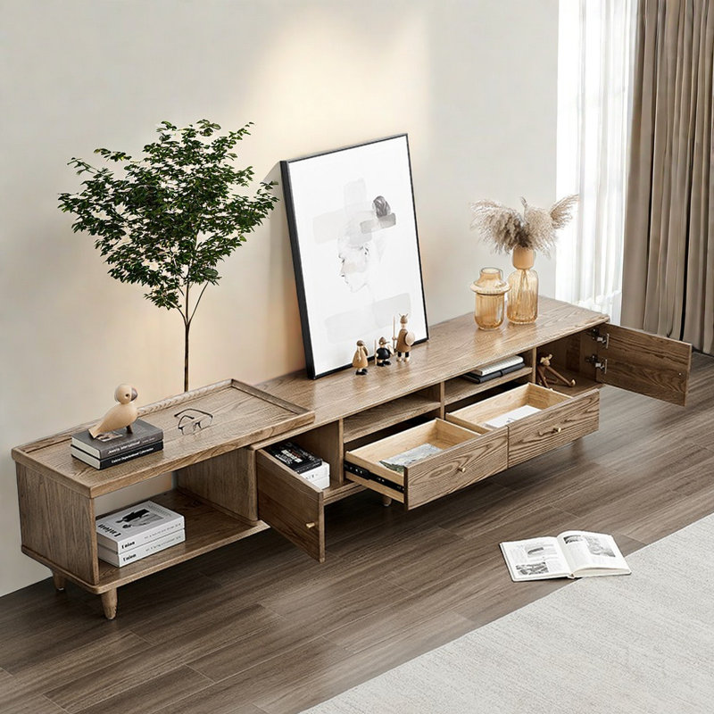 Crédence de rangement l 70,86 po en bois massif