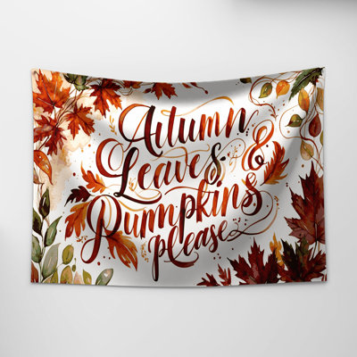 Thanksgiving Inspirational fall sayings Wall Tapestry