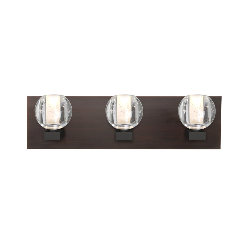Dayna 3 - Light Dimmable Bath Bar, Satin Nickel, Bubble, Halogen
