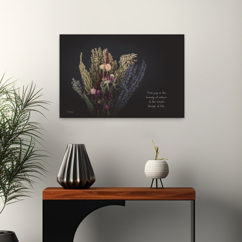 «Find Joy», art naturel contemporain, H 16 po x l 24 po
