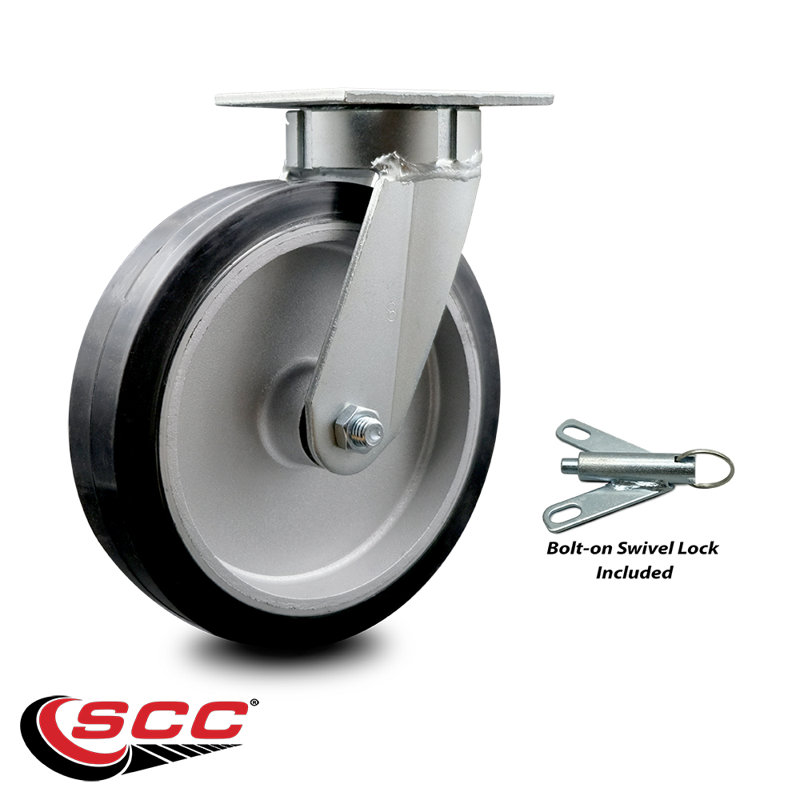 Rubber on Aluminum Caster